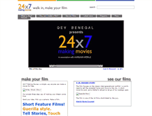 Tablet Screenshot of 24x7makingmovies.com